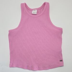Zara Pink Ribbed Tank Top